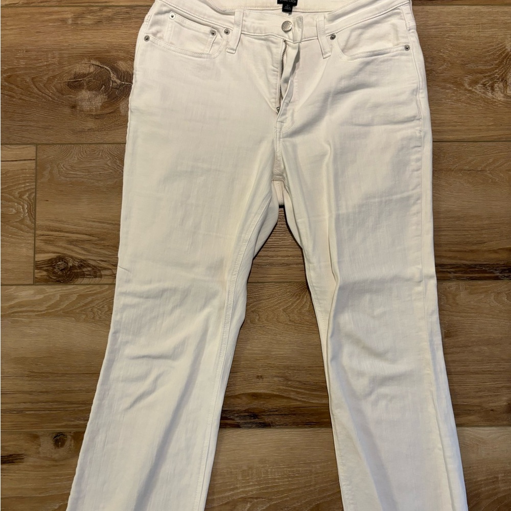 J. Crew Women's Cream Flare Jeans